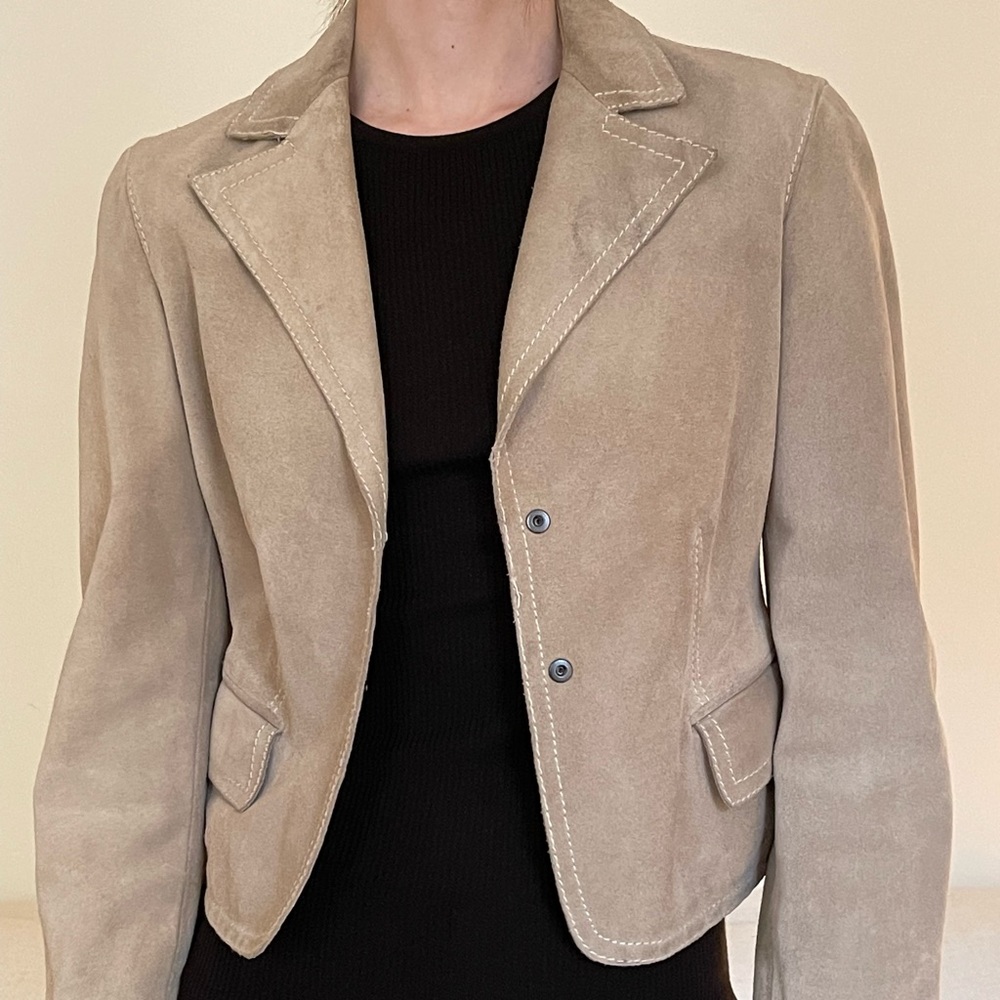 Authentic Gucci Women's Suede Cropped Jacket by Tom Ford Circa 2000s